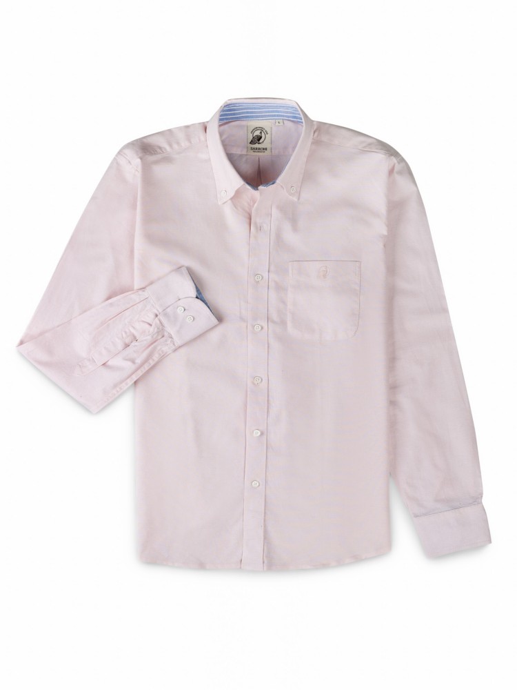 {"en":"Pink Oxford Summer Shirt With Pocket And Embroidery"}
